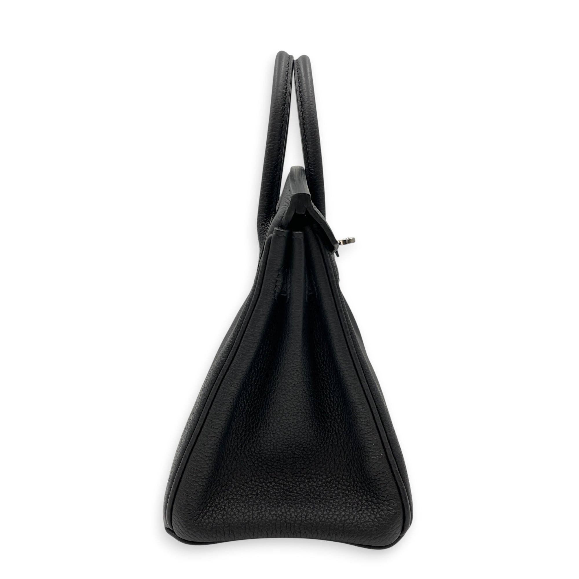 Birkin 25 Black in Togo Palladium hardware