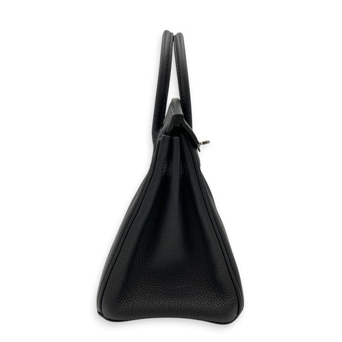 Birkin 25 Black in Togo Palladium hardware