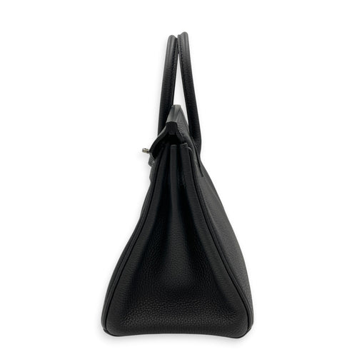 Birkin 25 Black in Togo Palladium hardware