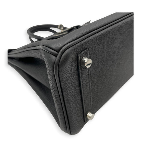 Birkin 25 Black in Togo Palladium hardware