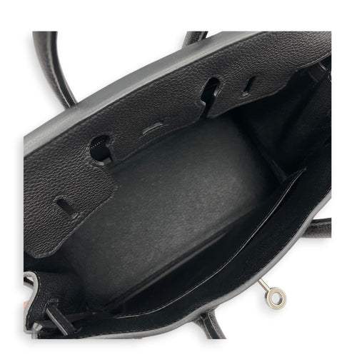 Birkin 25 Black in Togo Palladium hardware