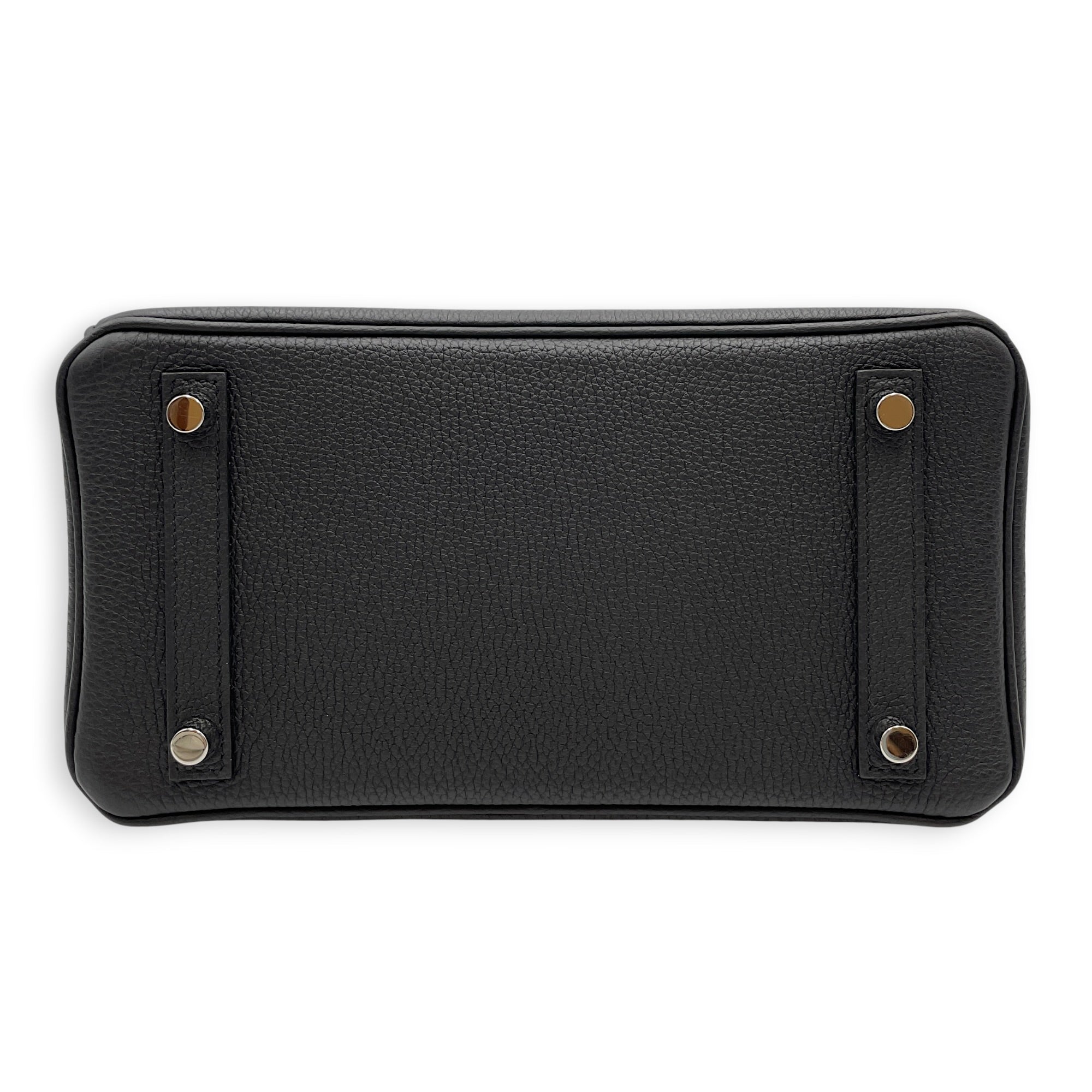 Birkin 25 Black in Togo Palladium hardware