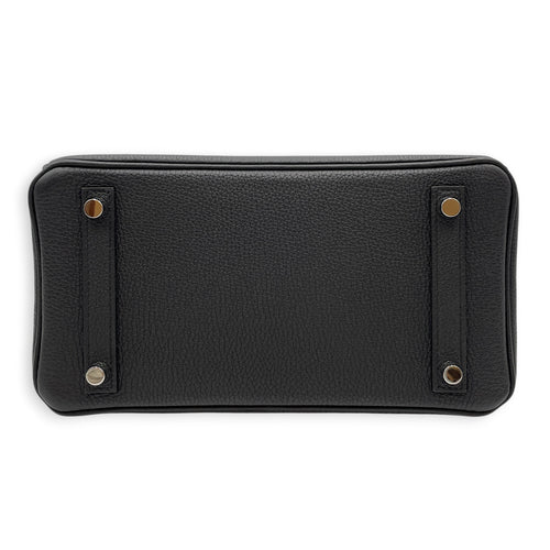 Birkin 25 Black in Togo Palladium hardware