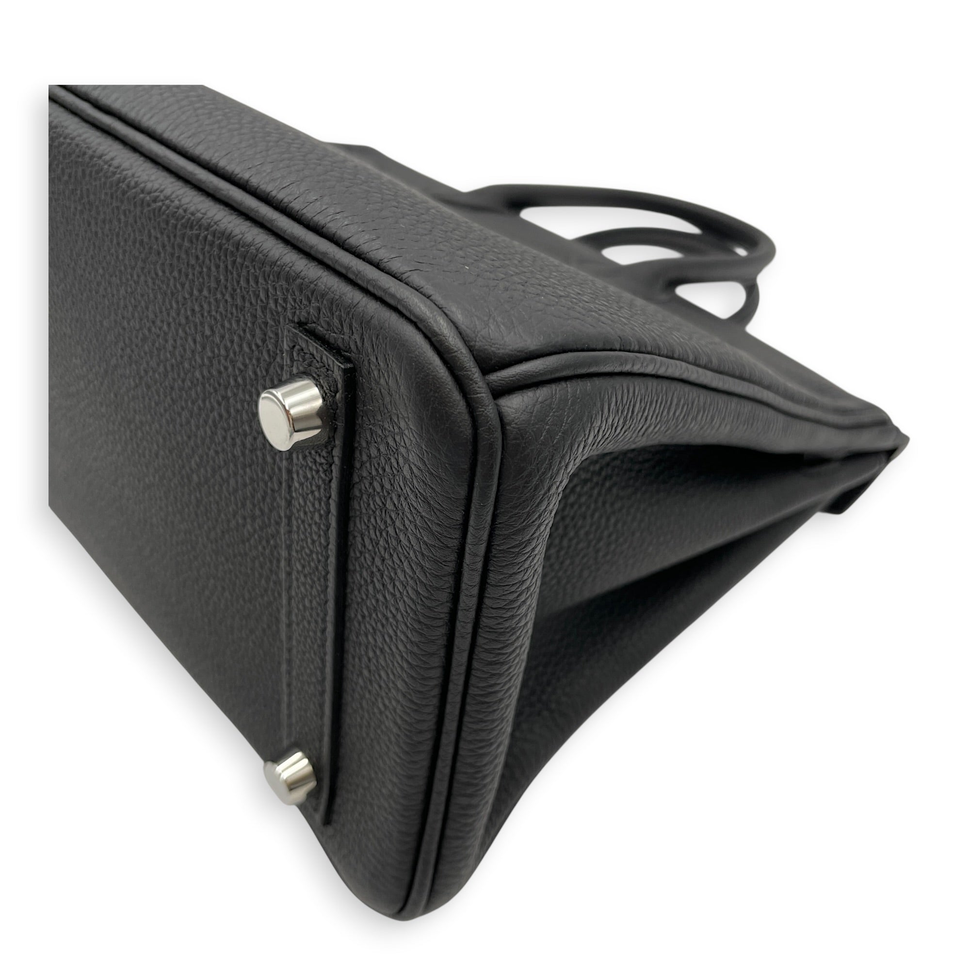 Birkin 25 Black in Togo Palladium hardware