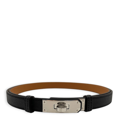 Kelly 18 Black Belt in Epsom Palladium hardware CL2605-21326 1