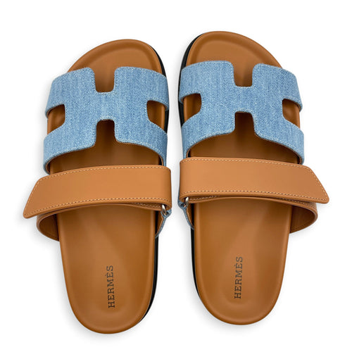 Chypre 38 Blue Clair/Naturel Sandals in Calfskin CL2605-21327 1