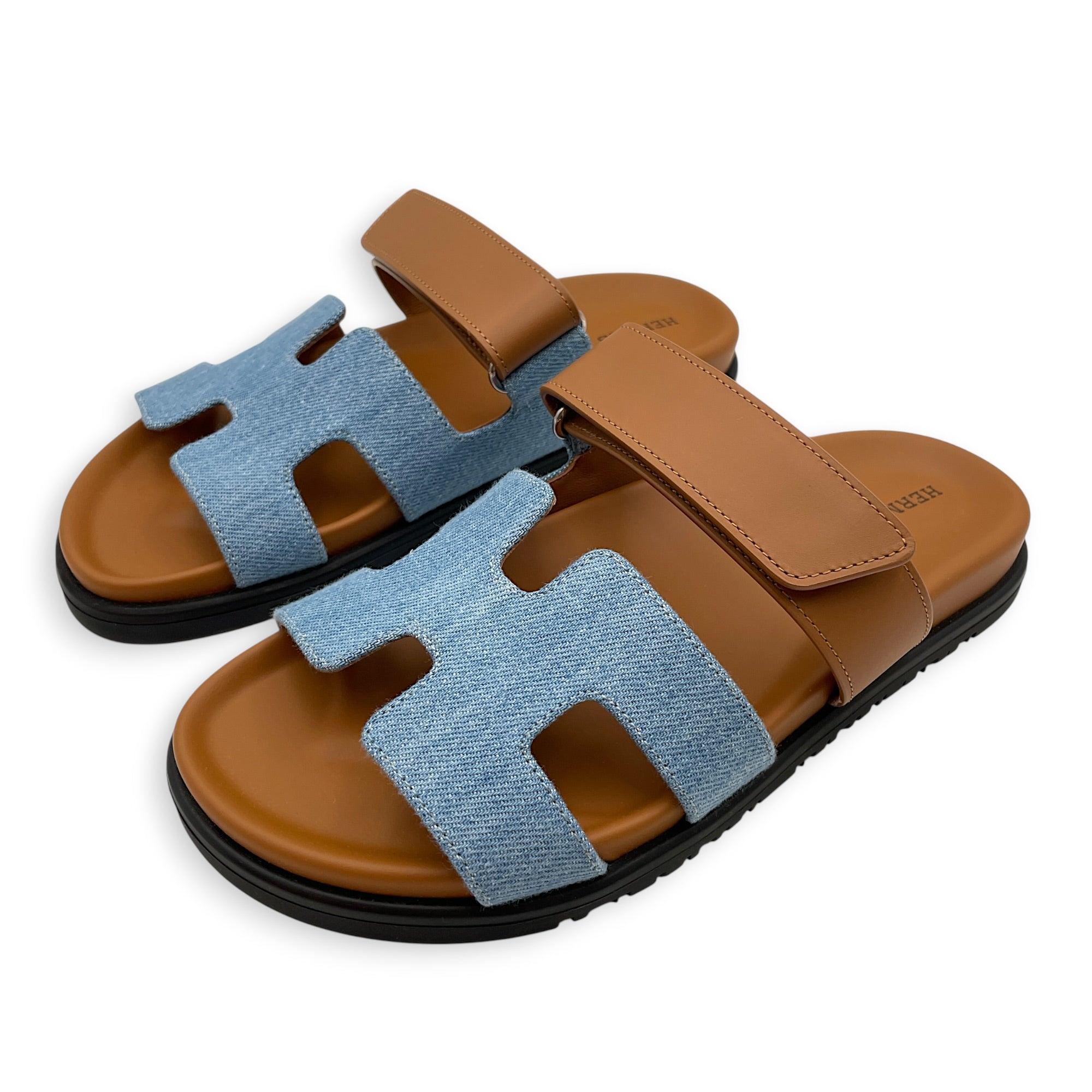 Chypre 38 Blue Clair/Naturel Sandals in Calfskin CL2605-21327 3