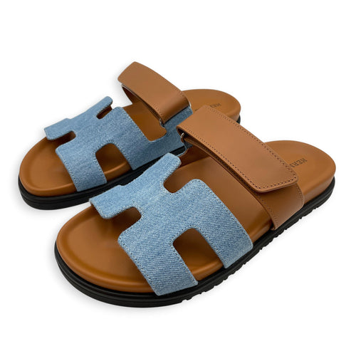 Chypre 38 Blue Clair/Naturel Sandals in Calfskin CL2605-21327 3