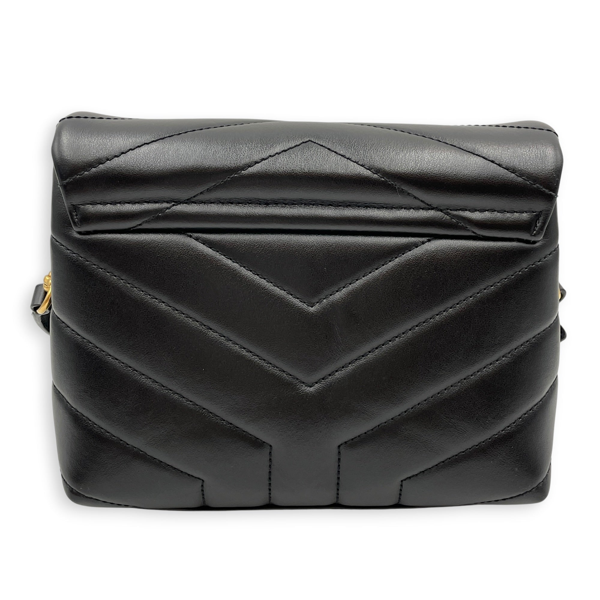 Loulou Toy Black Crossbody Bag Gold hardware