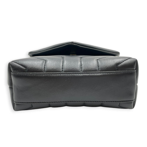 Loulou Toy Black Crossbody Bag Gold hardware