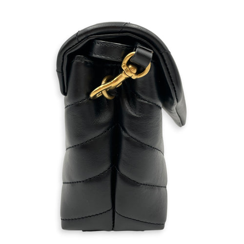 Loulou Toy Black Crossbody Bag Gold hardware