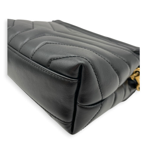 Loulou Toy Black Crossbody Bag Gold hardware