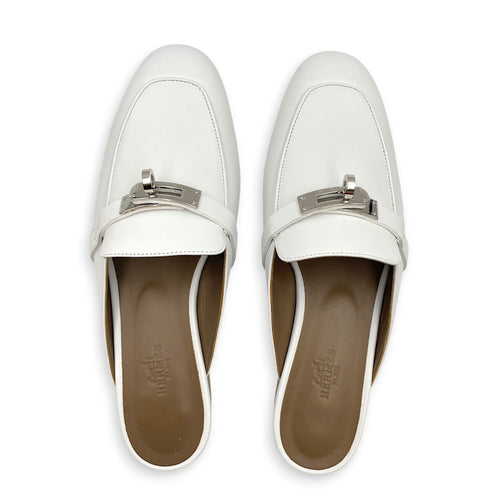 Oz 37 White Mules in Calfskin Palladium hardware CL2605-21338 1