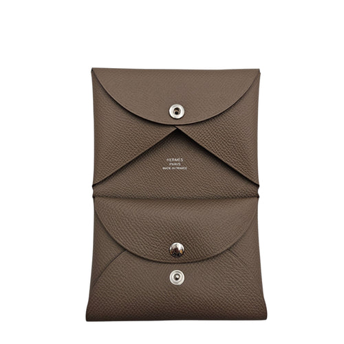 Calvi Duo Cardholder Etoupe Card Holder in Epsom