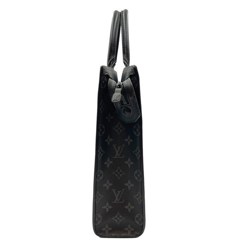 Sac Plat Eclipse Horizontal Zipper Grey Top Handle Bag in Monogram Coated Canvas Ruthenium-finish Brass hardware CL2605-21341 5