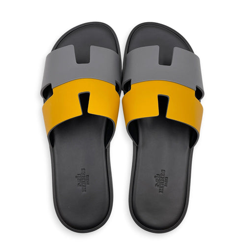Izmir 42 Jaune Topaze/Gris Osmium Sandals in Calfskin CL2605-21344 1