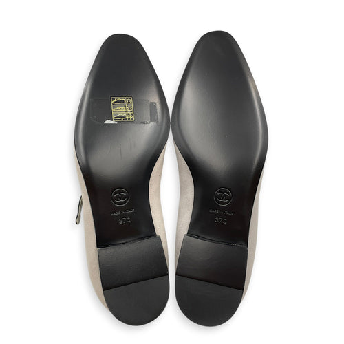 Mary Jane 37 Grey Flats in Patent Leather Gold hardware CL2605-21346 3