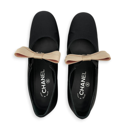 Mary Janes 36.5 Black Shoes in Canvas Silver hardware CL2605-21348 1