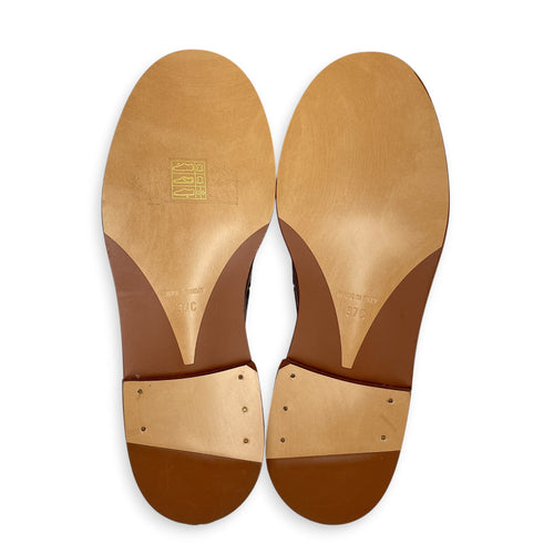 Loafers 37 Brown Shoes in Patent Leather Gold hardware CL2605-21349 2