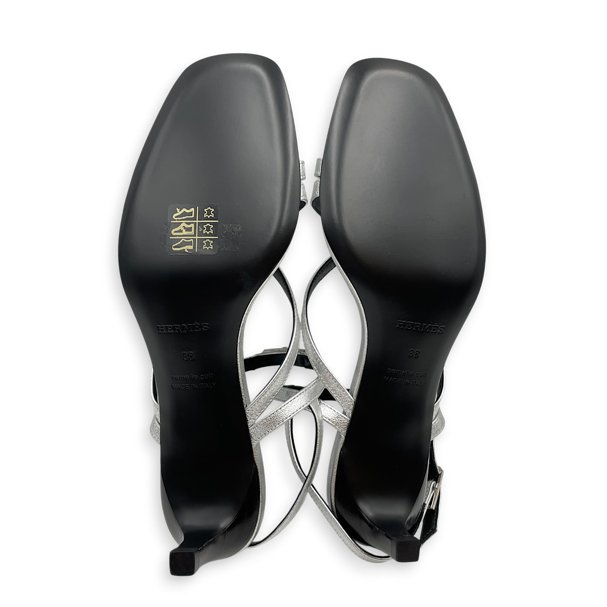 Muse 40 38 Argent Sandals in Goat Leather Palladium hardware CL2605-21357 2