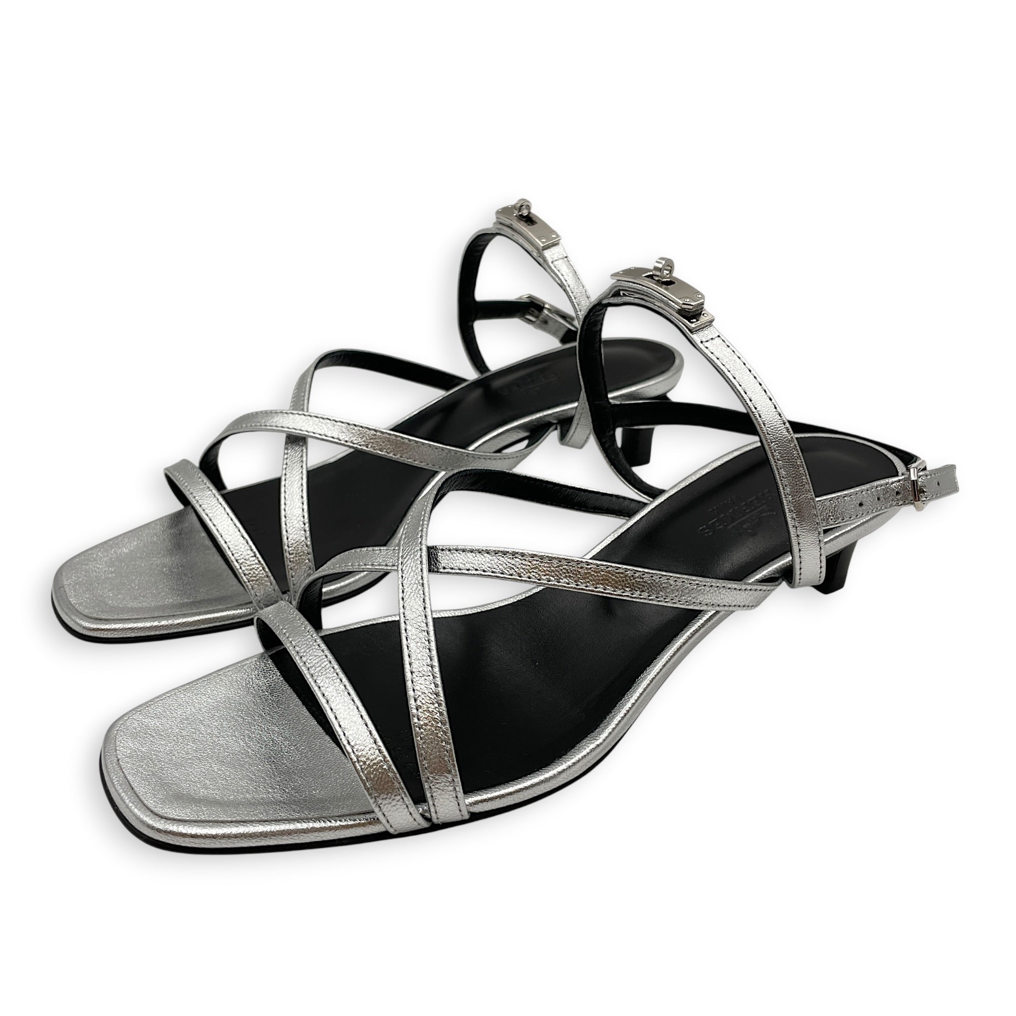 Muse 40 38 Argent Sandals in Goat Leather Palladium hardware CL2605-21357 3