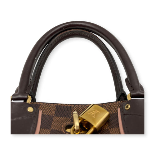 Damier Ebene Normandy Brown Top Handle Bag in Canvas Gold hardware CL2605-21364 15