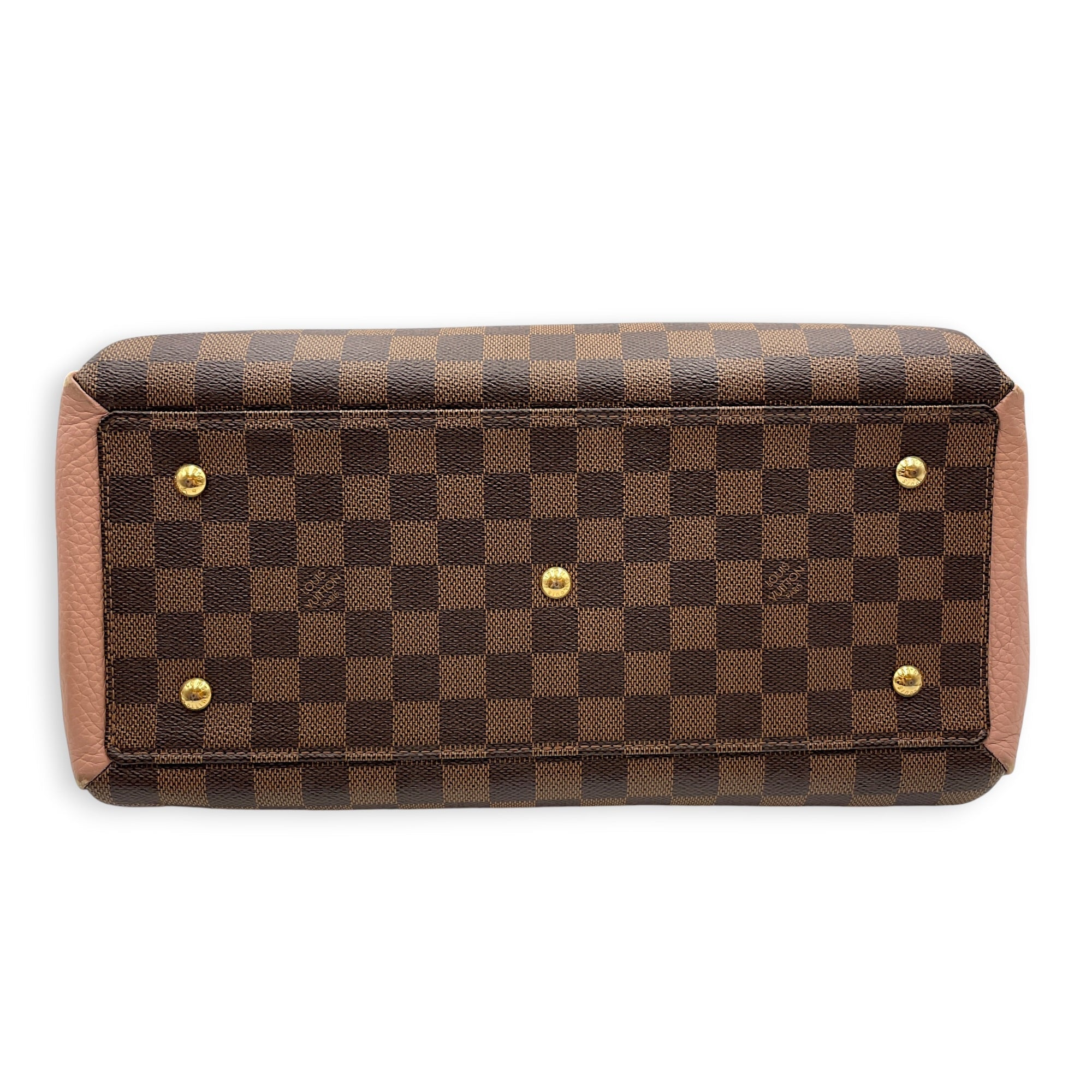 Damier Ebene Normandy Brown Top Handle Bag in Canvas Gold hardware CL2605-21364 5