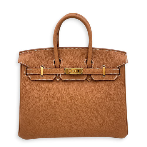 Birkin 25 Gold in Togo Gold hardware