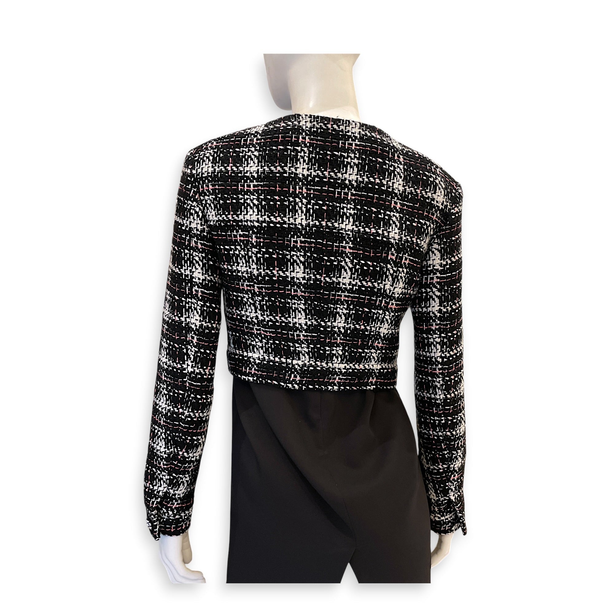 Tweed Jacket Size 34 Black Ready-To-Wear in Wool CL2605-21370 2
