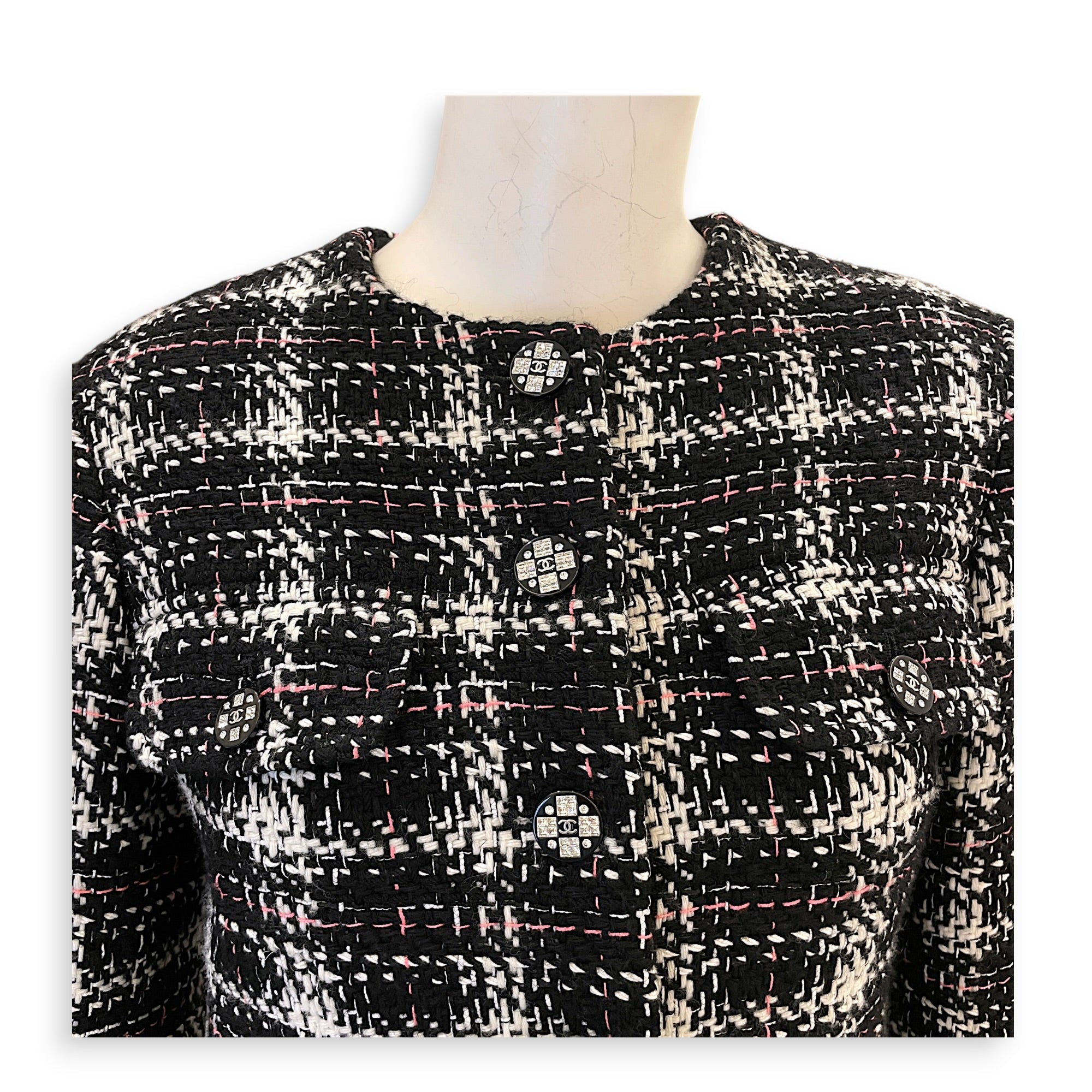 Tweed Jacket Size 34 Black Ready-To-Wear in Wool CL2605-21370 3