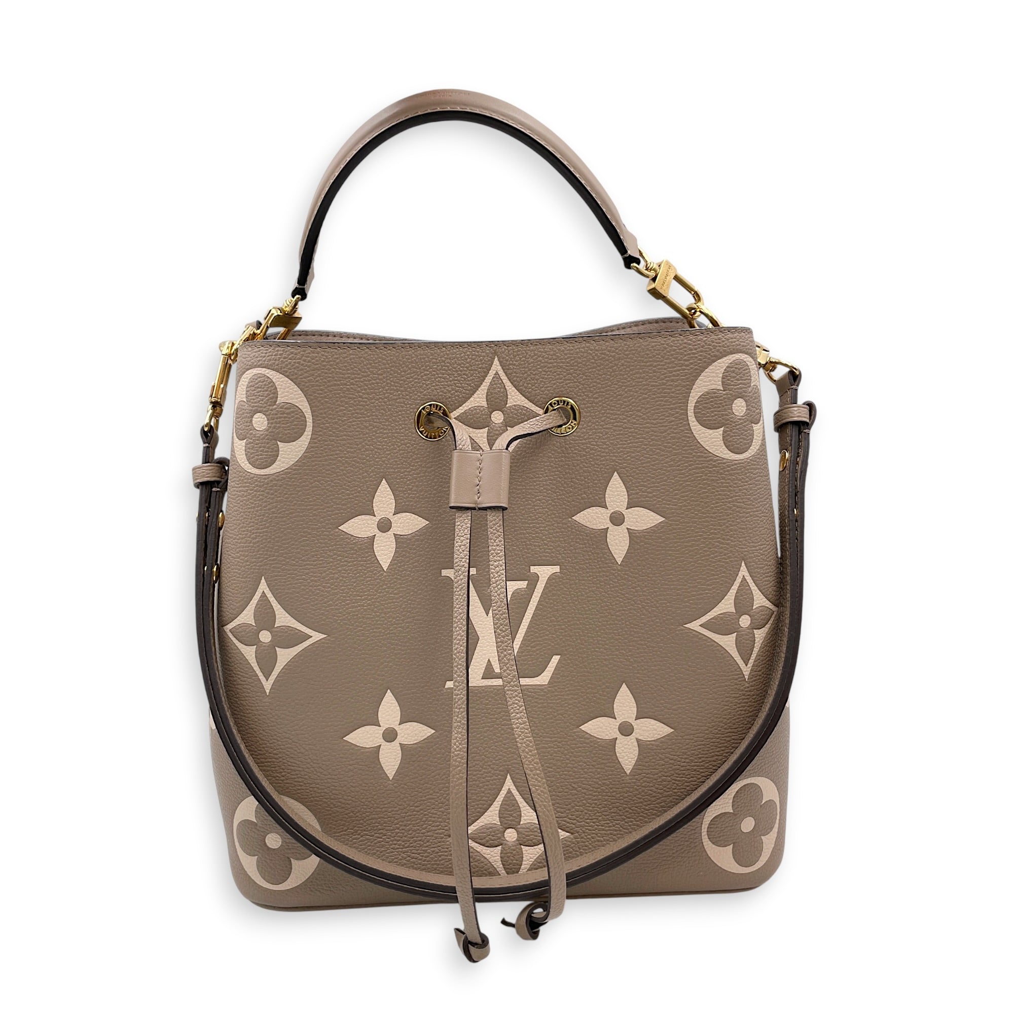 NeoNoe MM Brown Bucket Bag in Empreinte Leather CL2605-21372 12