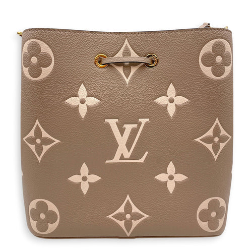 NeoNoe MM Brown Bucket Bag in Empreinte Leather CL2605-21372 2