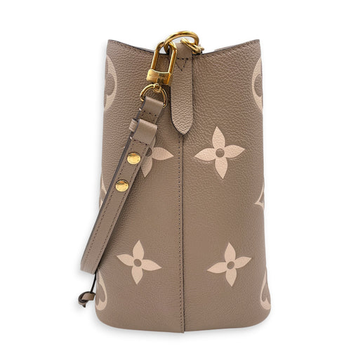 NeoNoe MM Brown Bucket Bag in Empreinte Leather