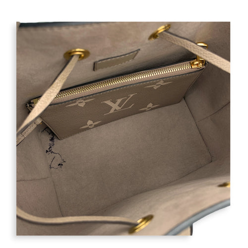 NeoNoe MM Brown Bucket Bag in Empreinte Leather