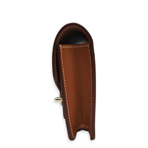 Roulis Slim Gold Wallet in Evercolor Palladium hardware