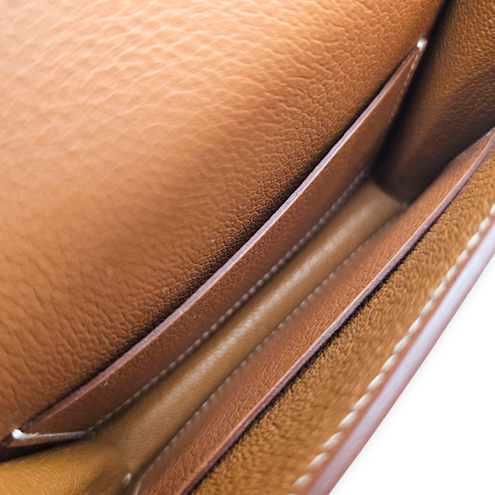 Roulis Slim Gold Wallet in Evercolor Palladium hardware