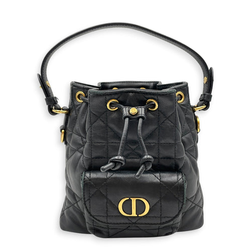Bucket Black Crossbody Bag in Lambskin Gold hardware CL2605-21379 1