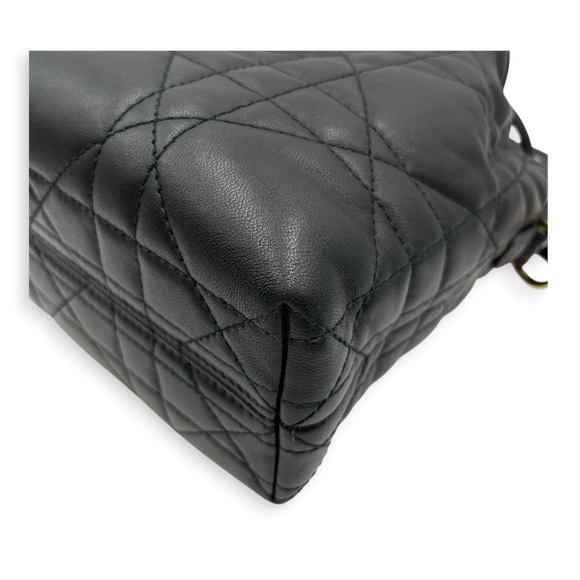 Bucket Black Crossbody Bag in Lambskin Gold hardware CL2605-21379 10