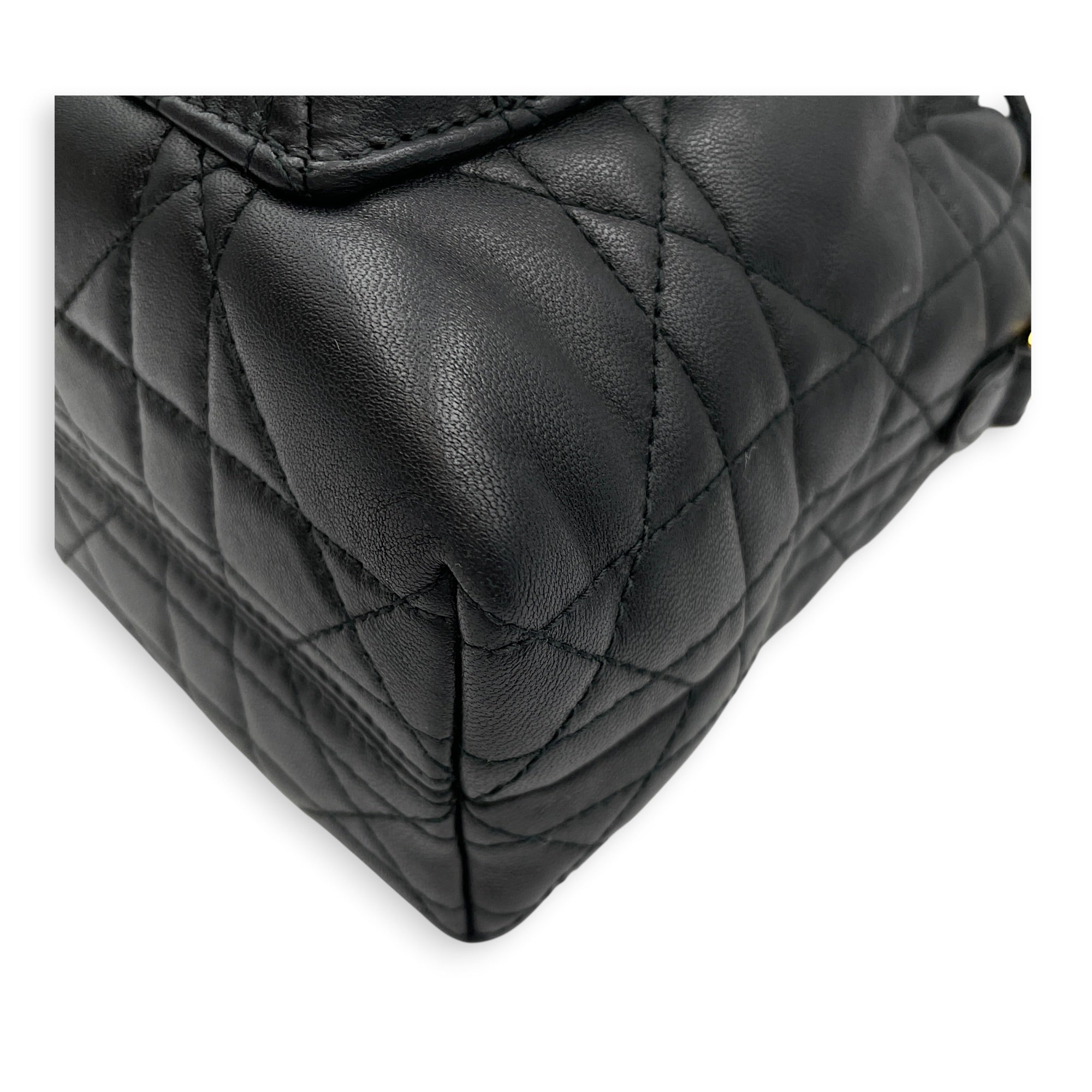 Bucket Black Crossbody Bag in Lambskin Gold hardware CL2605-21379 6