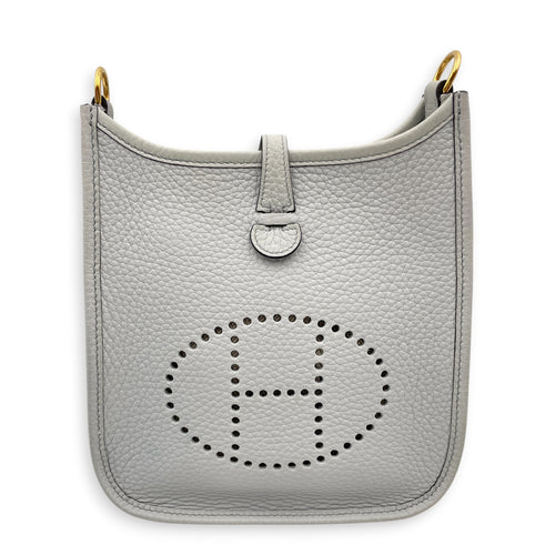 Evelyne Mini Blue Pale in Clemence Gold hardware