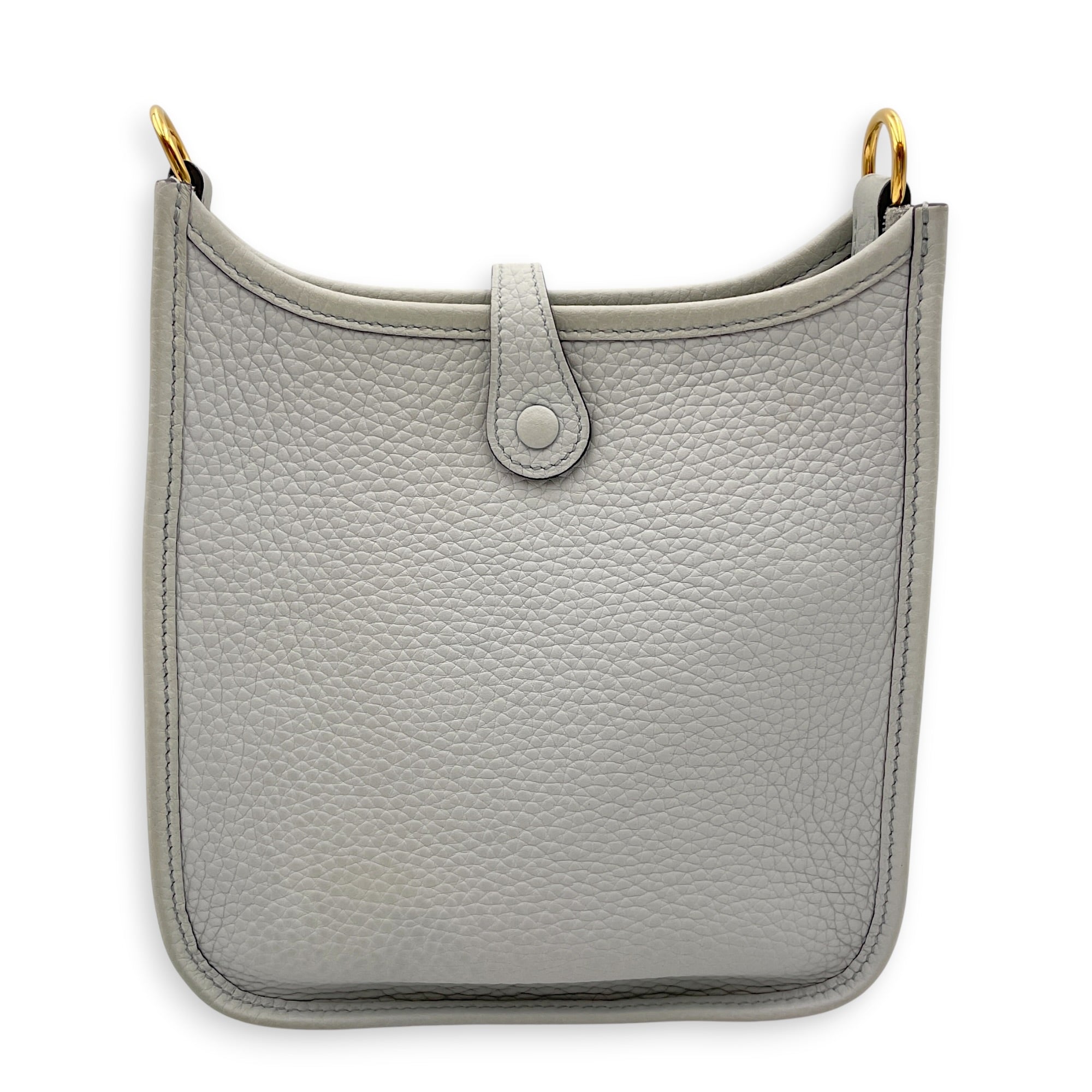 Evelyne Mini Blue Pale in Clemence Gold hardware