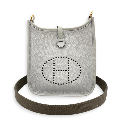 Evelyne Mini Blue Pale in Clemence Gold hardware
