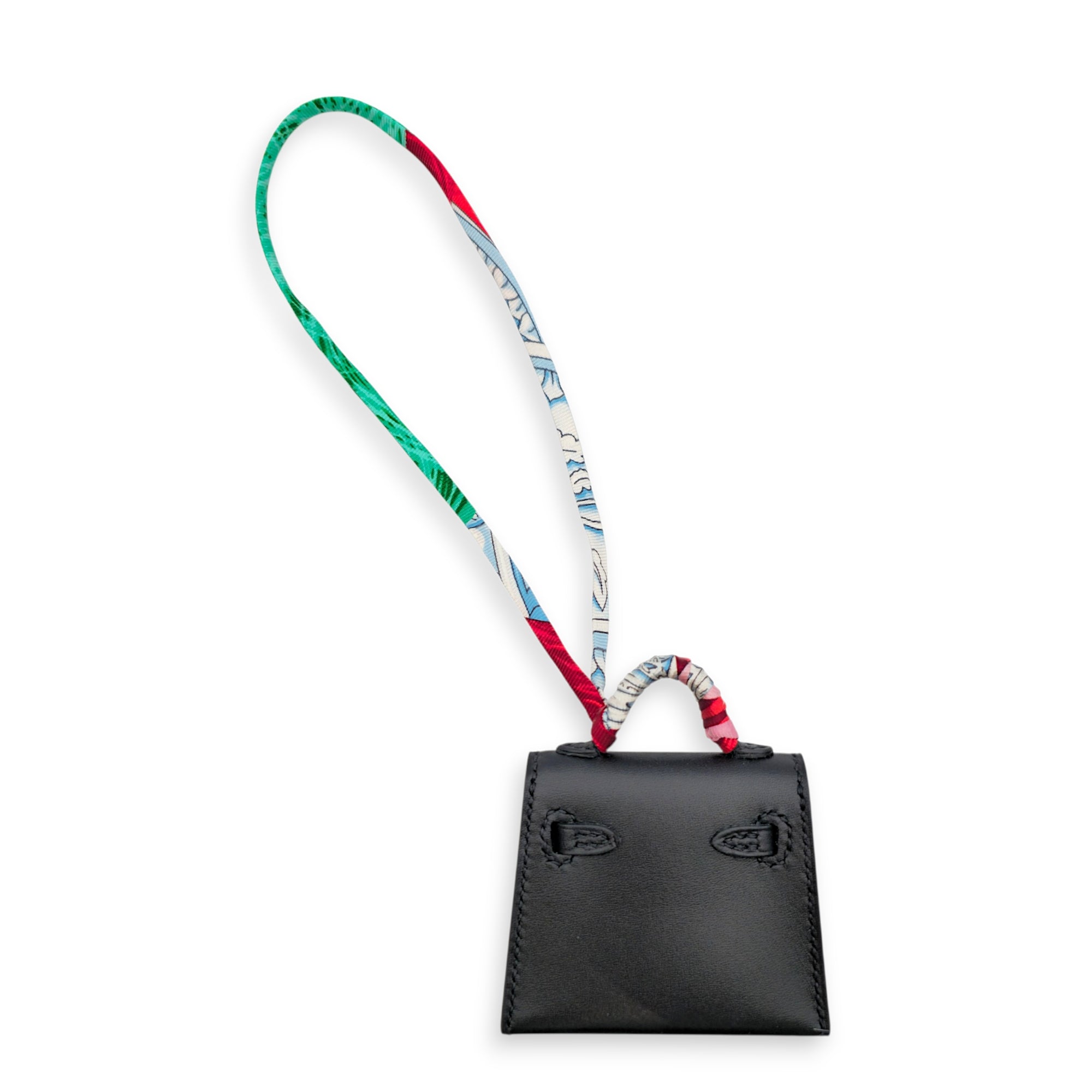 Kelly Twilly Charm Black Bag Accessory in Tadelakt Gold hardware