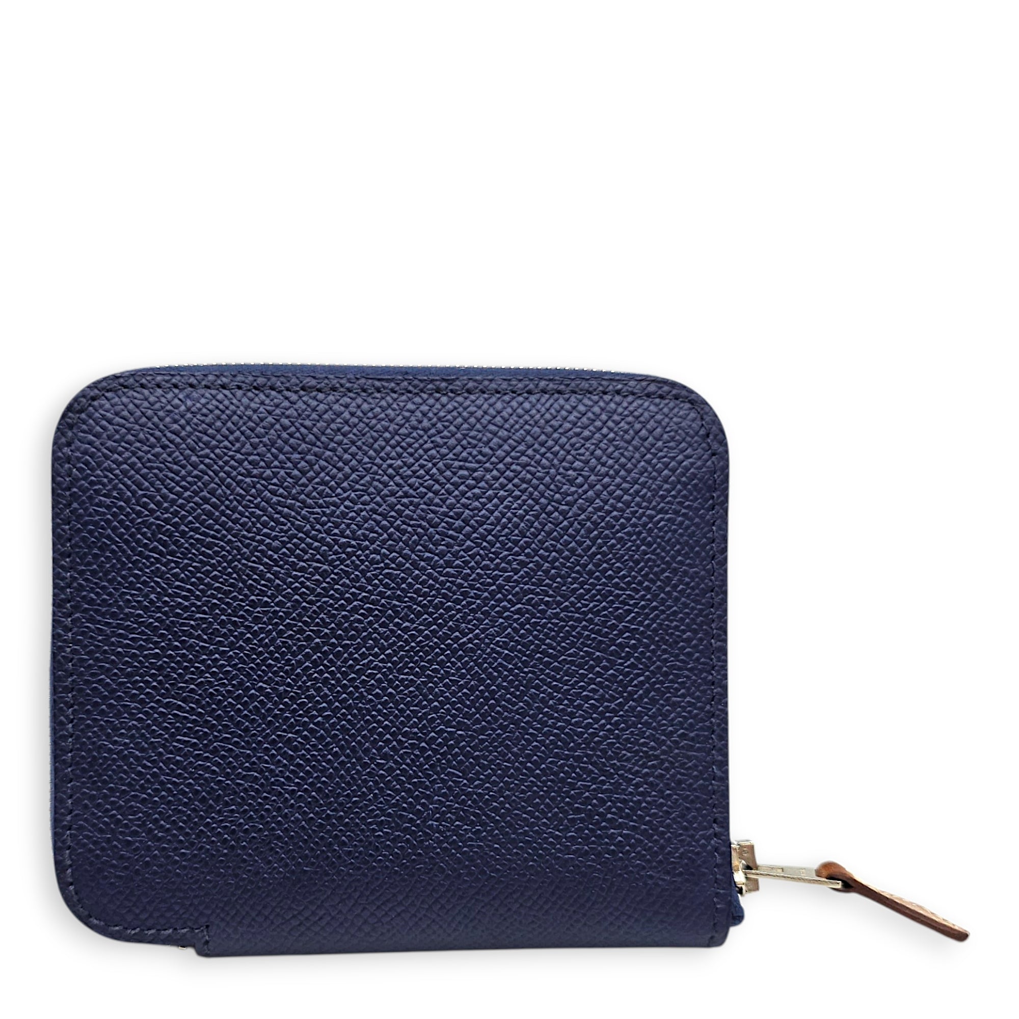 Silk'in Blue Encre Compact Wallet in Epsom Palladium hardware CL2605-21384 2