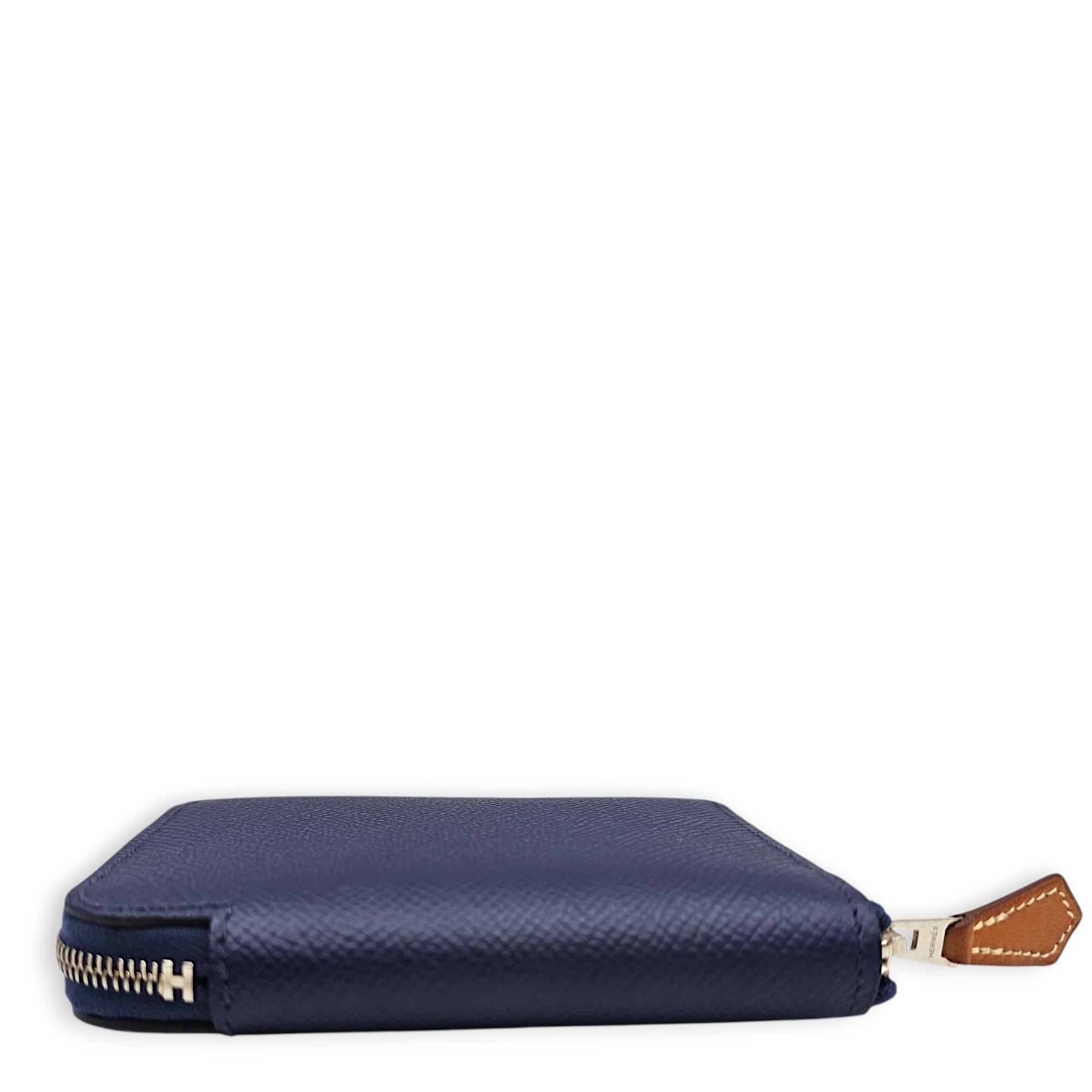 Silk'in Blue Encre Compact Wallet in Epsom Palladium hardware CL2605-21384 4