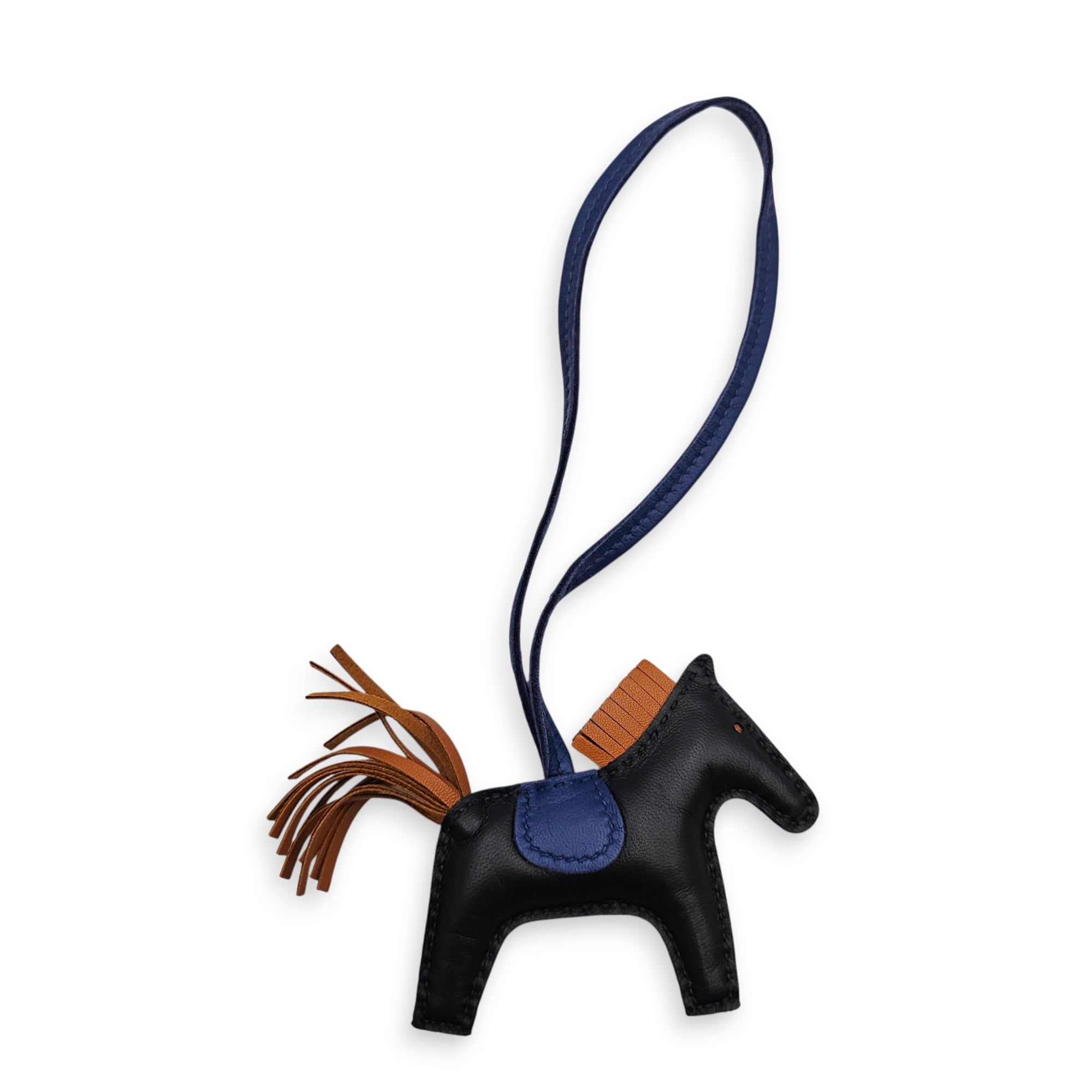 Rodeo PM Noir/Gold/Blue Bag Accessory in Swift CL2605-21387 2