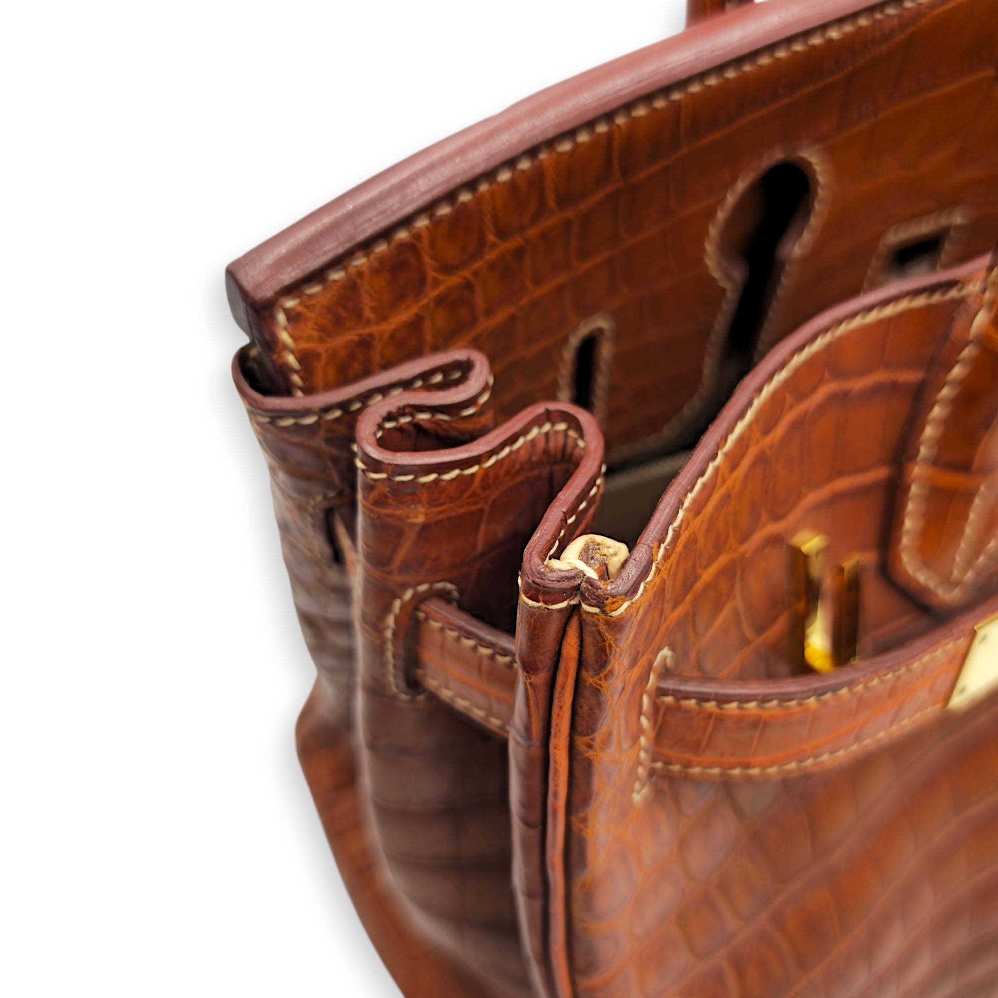Birkin 30 Fauve  in Barenia Matte Niloticus Gold hardware CL2605-21393 8