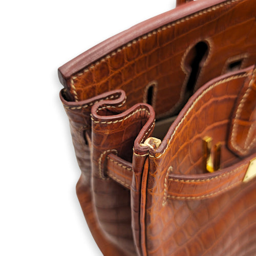 Birkin 30 Fauve  in Barenia Matte Niloticus Gold hardware CL2605-21393 8