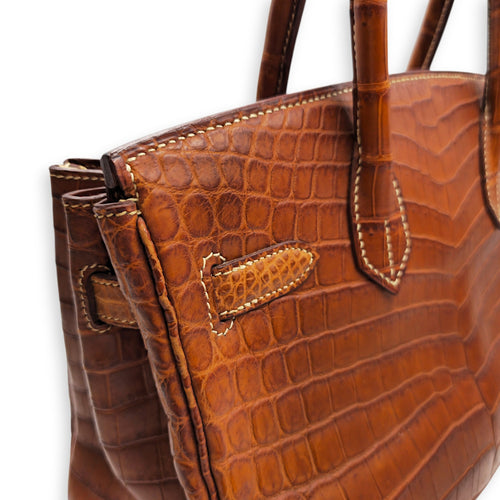 Birkin 30 Fauve  in Barenia Matte Niloticus Gold hardware CL2605-21393 9
