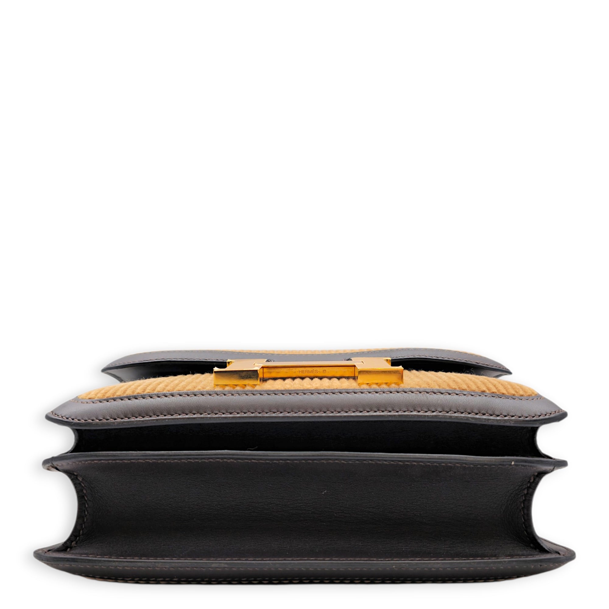 Cotele Constance 24 Camel/Ebene in Swift/Velours Gold hardware CL2605-21394 5